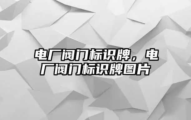 電廠閥門標識牌，電廠閥門標識牌圖片