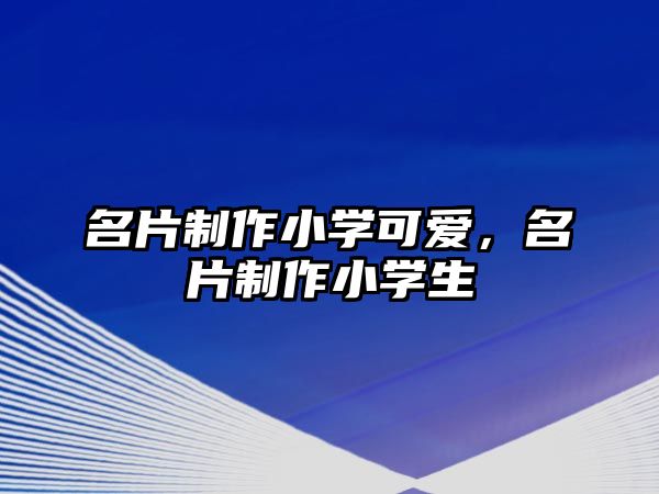 名片制作小學(xué)可愛，名片制作小學(xué)生