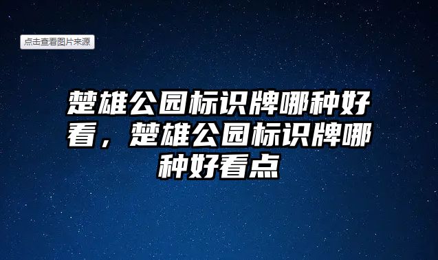 楚雄公園標(biāo)識(shí)牌哪種好看，楚雄公園標(biāo)識(shí)牌哪種好看點(diǎn)