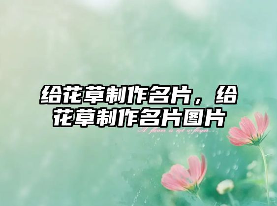 給花草制作名片，給花草制作名片圖片