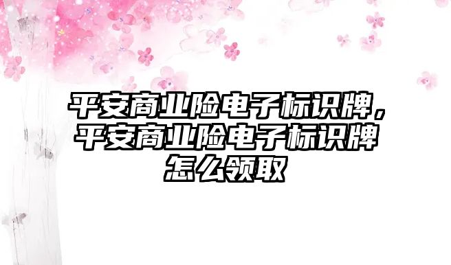 平安商業(yè)險電子標(biāo)識牌，平安商業(yè)險電子標(biāo)識牌怎么領(lǐng)取