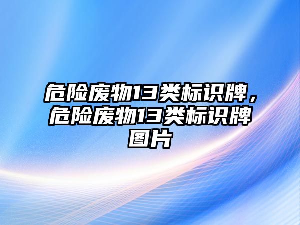 危險廢物13類標(biāo)識牌，危險廢物13類標(biāo)識牌圖片