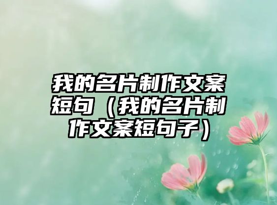 我的名片制作文案短句（我的名片制作文案短句子）