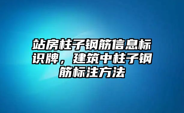 站房柱子鋼筋信息標識牌，建筑中柱子鋼筋標注方法