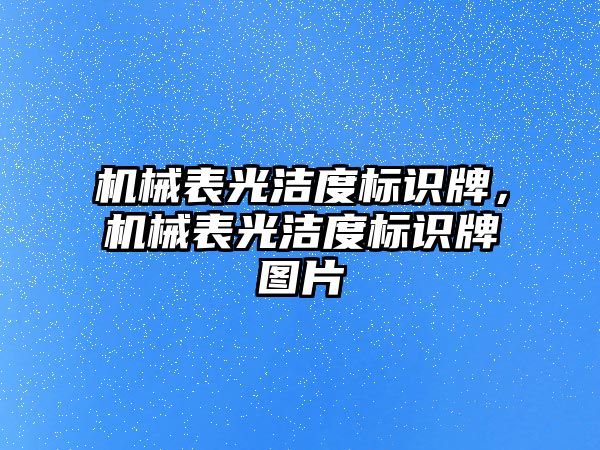 機械表光潔度標(biāo)識牌，機械表光潔度標(biāo)識牌圖片