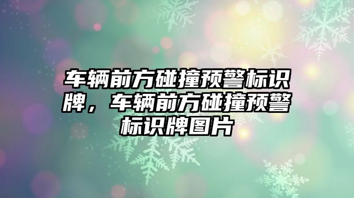 車輛前方碰撞預警標識牌，車輛前方碰撞預警標識牌圖片