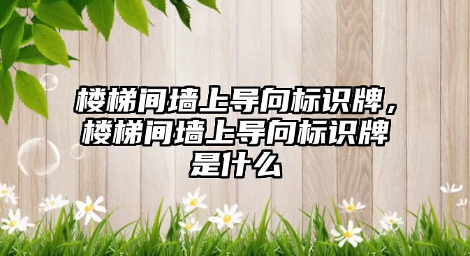 樓梯間墻上導向標識牌，樓梯間墻上導向標識牌是什么