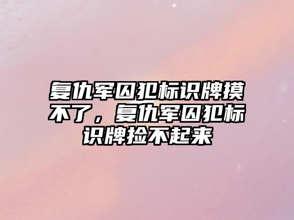 復仇軍囚犯標識牌摸不了，復仇軍囚犯標識牌撿不起來