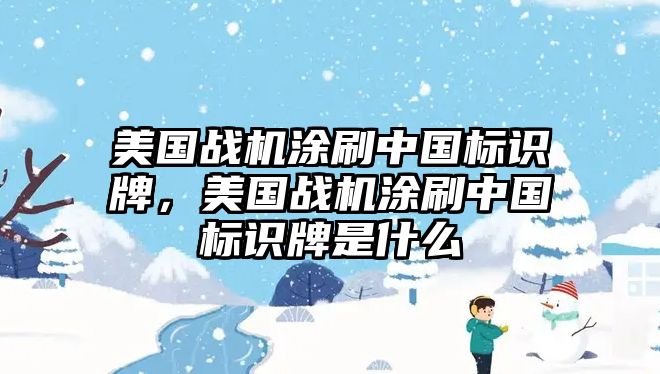 美國戰(zhàn)機涂刷中國標識牌，美國戰(zhàn)機涂刷中國標識牌是什么