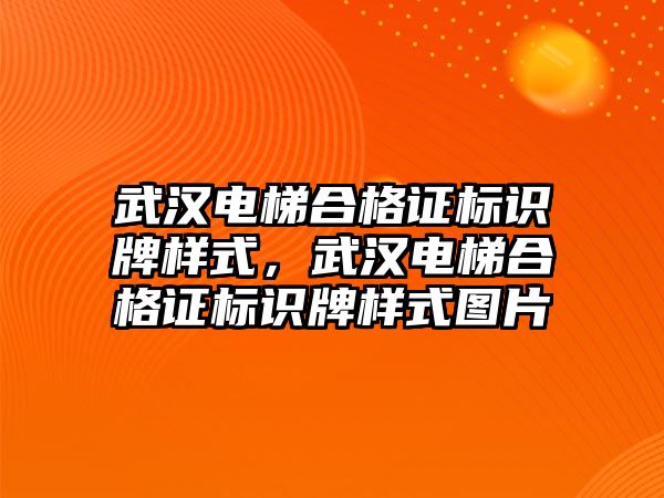 武漢電梯合格證標(biāo)識(shí)牌樣式，武漢電梯合格證標(biāo)識(shí)牌樣式圖片