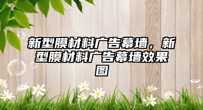 新型膜材料廣告幕墻，新型膜材料廣告幕墻效果圖