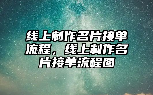 線上制作名片接單流程，線上制作名片接單流程圖