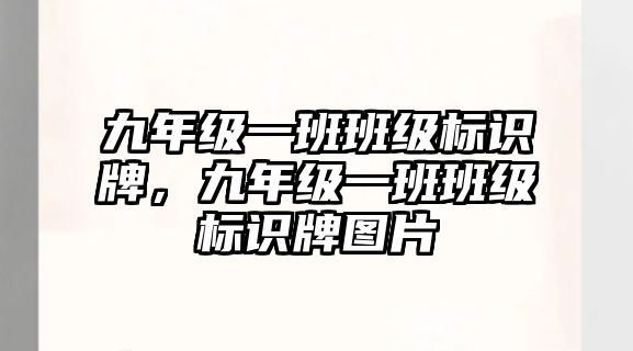 九年級(jí)一班班級(jí)標(biāo)識(shí)牌，九年級(jí)一班班級(jí)標(biāo)識(shí)牌圖片