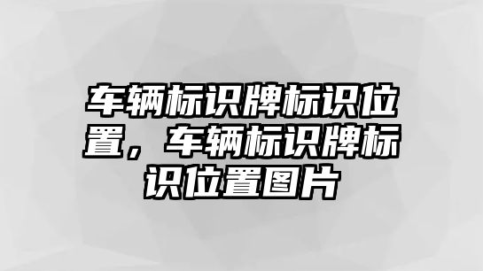 車輛標(biāo)識牌標(biāo)識位置，車輛標(biāo)識牌標(biāo)識位置圖片